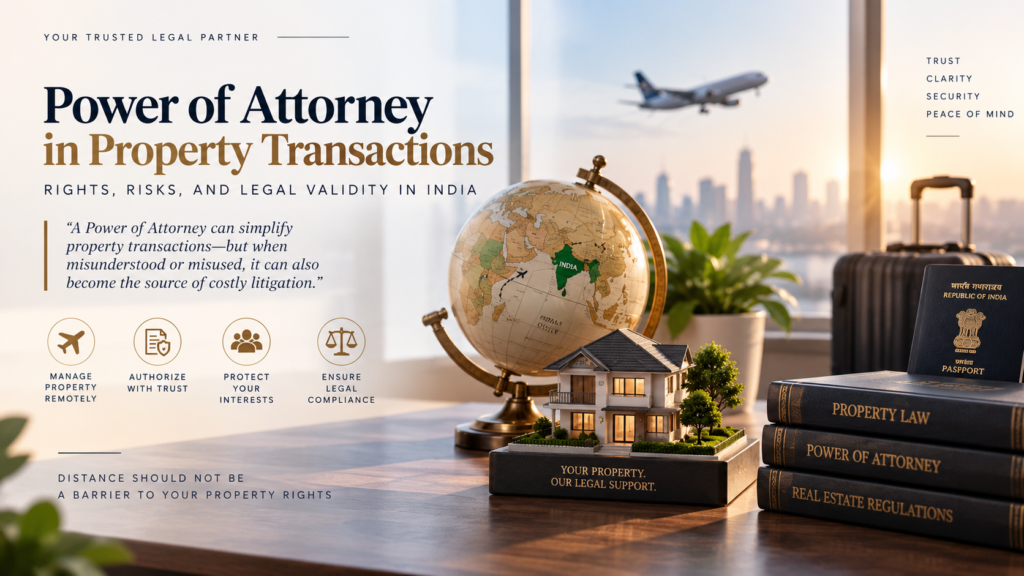 Power of Attorney in Property Transactions: Rights, Risks, and Legal Validity in India