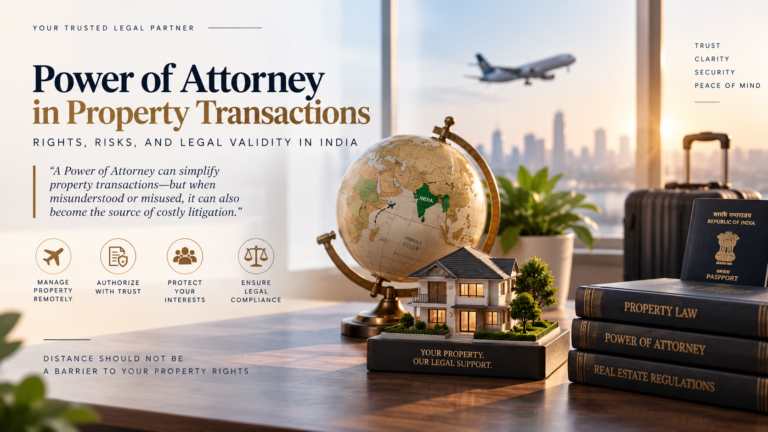 Power of Attorney in Property Transactions: Rights, Risks, and Legal Validity in India